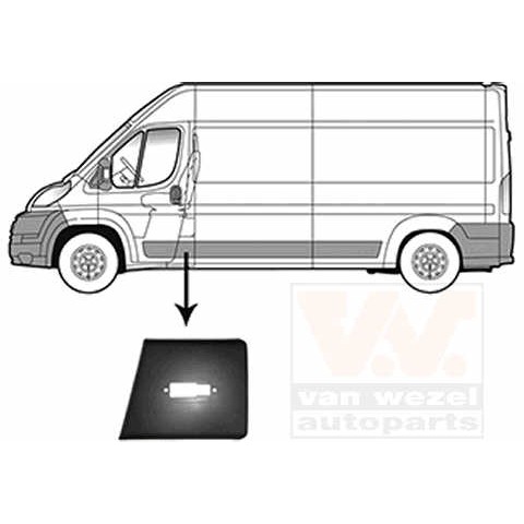 Слика на украсна/заштитна лајсна, страница VAN WEZEL 1651407 за Fiat Ducato BUS 250 130 Multijet 2,3 D - 131 коњи дизел