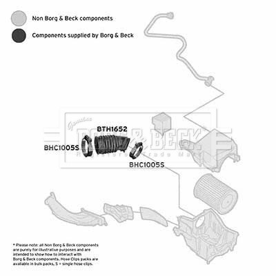 Слика на усисно црево, воздушен филтер BORG & BECK BTH1652 за Ford Focus 3 Hatchback 1.6 Ti - 85 коњи бензин