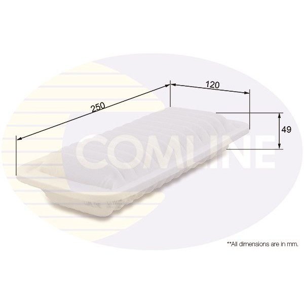 Слика на филтер за воздух COMLINE CTY12035 за Toyota Yaris (P13) 1.3 - 99 коњи бензин