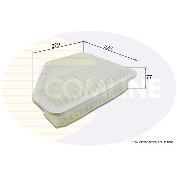 Слика на филтер за воздух COMLINE CTY12187 за Toyota Corolla Saloon (nre18, zre18, nde18) 1.4 D-4D - 90 коњи дизел