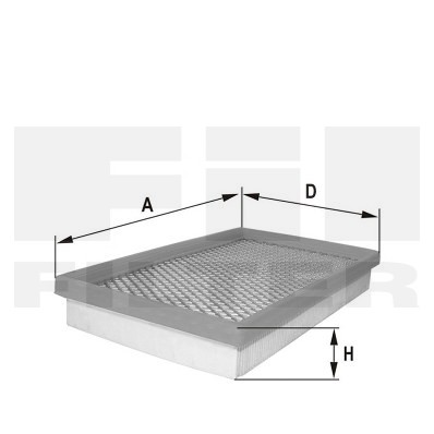 Слика на филтер за воздух FIL FILTER HP 2039 за Kia Mentor Saloon (FA) 1.6 i - 80 коњи бензин