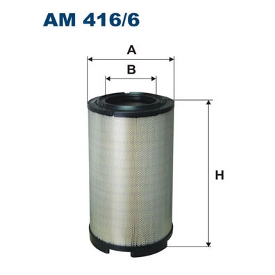 Слика на филтер за воздух FILTRON AM 416/6 за камион Scania P,G,R,T Series R 520 - 80 коњи дизел