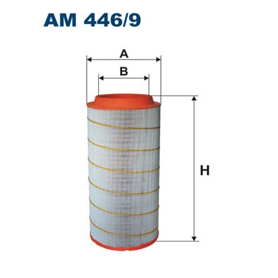 Слика на филтер за воздух FILTRON AM 446/9 за камион Scania K 400 IB - 400 коњи дизел