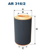 Слика 1 на филтер за воздух FILTRON AR 316/2