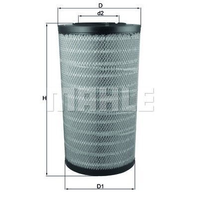 Слика на филтер за воздух MAHLE LX 2838 за камион DAF XF 105 FAT 105.510 - 510 коњи дизел