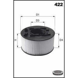 Слика на филтер за воздух MECAFILTER  EL9107 за BMW 3 Compact E46 316 ti - 115 коњи бензин