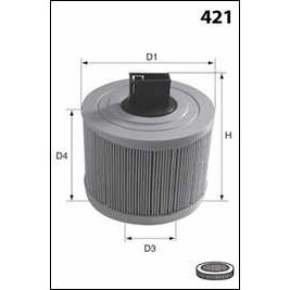 Слика на филтер за воздух MECAFILTER  EL9201 за BMW 3 Sedan E90 325 xi - 218 коњи бензин