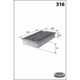 Слика на Филтер за воздух MECAFILTER  ELP3337