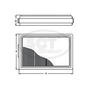 Слика 3 на филтер за воздух SCT Germany SB 235