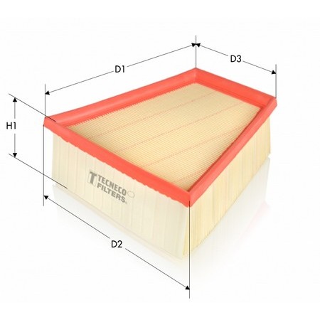 Слика на филтер за воздух TECNECO FILTERS AR154PM за Citroen Xsara Coupe N0 1.8 i 16V - 110 коњи бензин