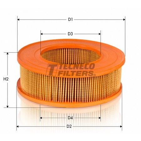 Слика на филтер за воздух TECNECO FILTERS AR160 за VW Polo 2 (86c,80) 1.3 - 55 коњи бензин