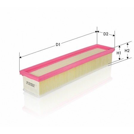 Слика на филтер за воздух TECNECO FILTERS AR2038PMS за Renault Kangoo (KC0-1) 1.5 dCi (KC08, KC09) - 82 коњи дизел