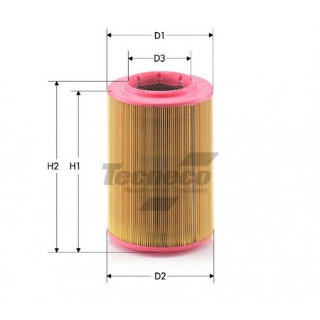 Слика на филтер за воздух TECNECO FILTERS AR790 за Renault 21 Savanna 2.0 - 117 коњи бензин