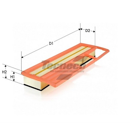 Слика на филтер за воздух TECNECO FILTERS AR9628PMS за Fiat Qubo 1.3 D Multijet - 75 коњи дизел