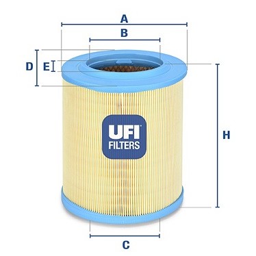 Слика на филтер за воздух UFI 27.606.00 за Alfa Romeo 159 Sedan 2.2 JTS - 185 коњи бензин
