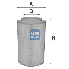 Слика на филтер за воздух UFI 27.650.00 за камион DAF LF 55 FAN 55.220 - 224 коњи дизел