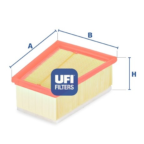 Слика на филтер за воздух UFI 30.147.00 за Renault Clio 2 1.4 16V (B/CB0L) - 95 коњи бензин