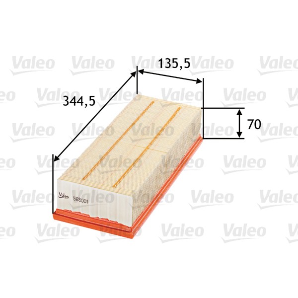 Слика на филтер за воздух VALEO 585001 за Seat Toledo 3 (5P2) 2.0 TDI - 136 коњи дизел