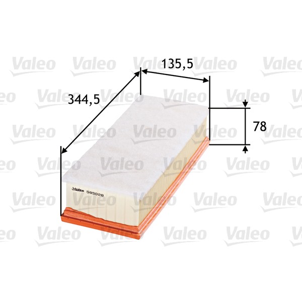 Слика на филтер за воздух VALEO 585028 за Skoda Superb (3T4) 1.8 TSI 4x4 - 160 коњи бензин