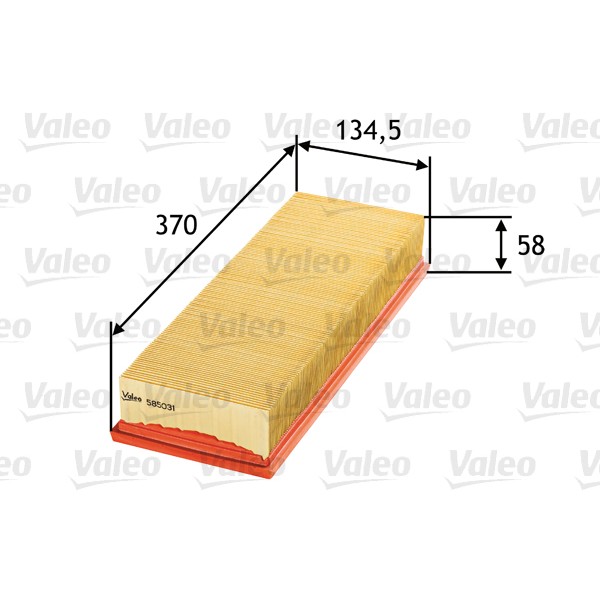 Слика на филтер за воздух VALEO 585031 за VW Caddy 2 Box (9K9A) 1.9 SDI - 64 коњи дизел