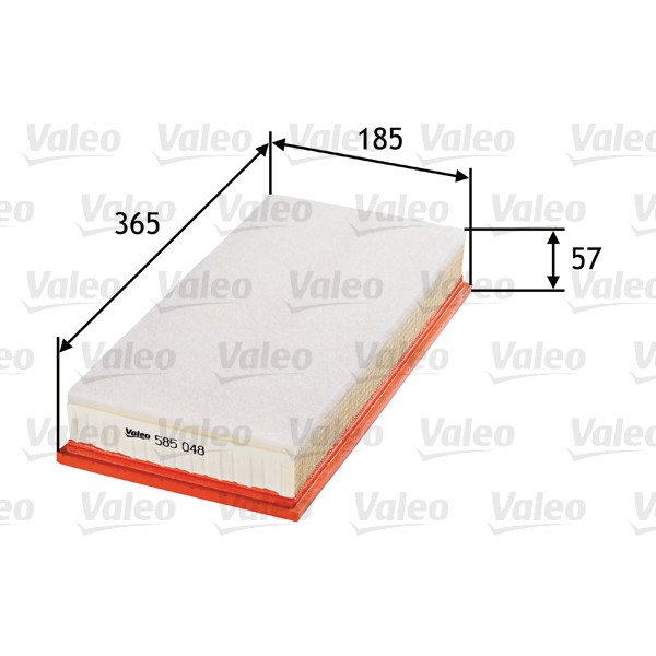 Слика на филтер за воздух VALEO 585048 за VW Jetta 4 (1J2) 1.9 SDI - 68 коњи дизел