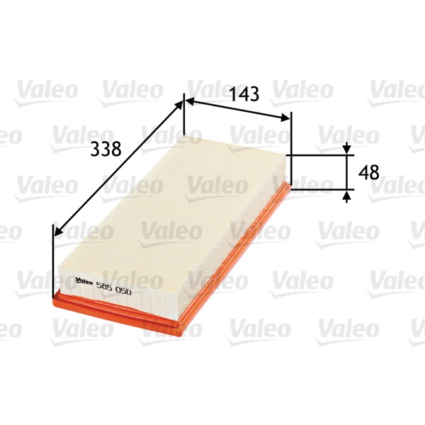 Слика на филтер за воздух VALEO 585050 за Ford Mondeo 3 (B5Y) 2.0 16V DI / TDDi / TDCi - 90 коњи дизел