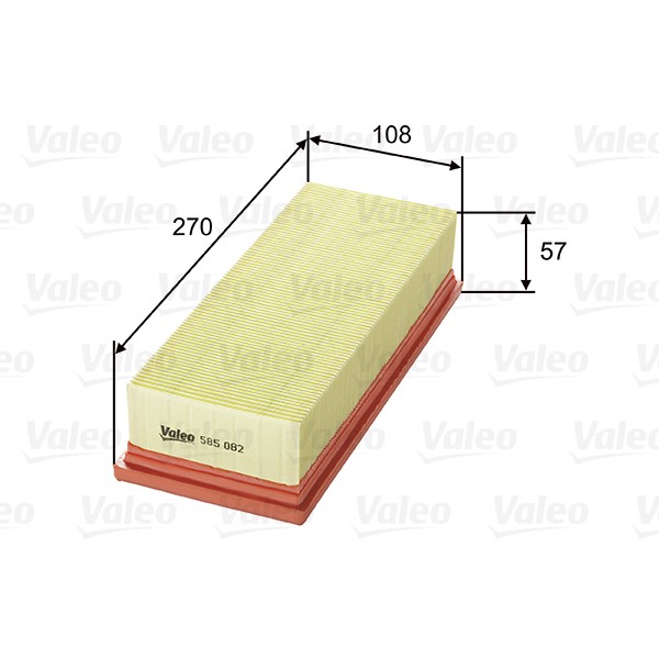 Слика на филтер за воздух VALEO 585082 за Rover 100 Metro 114 GSi - 103 коњи бензин