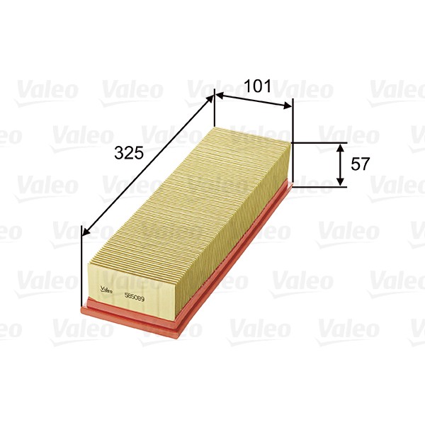 Слика на филтер за воздух VALEO 585089 за Renault Laguna Grandtour (K56) 2.0 - 114 коњи бензин
