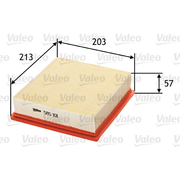 Слика на филтер за воздух VALEO 585101 за Opel Corsa D 1.2 - 86 коњи бензин