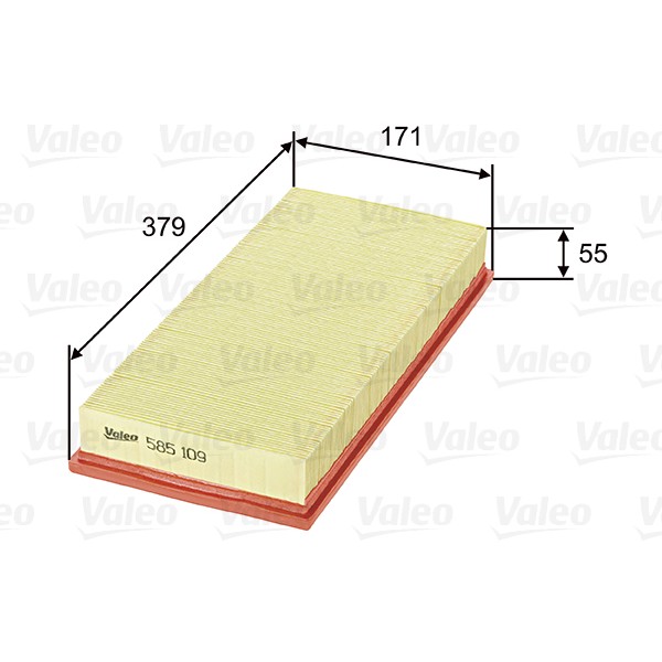 Слика на филтер за воздух VALEO 585109 за Mercedes 190 (w201) D (201.126) - 90 коњи дизел