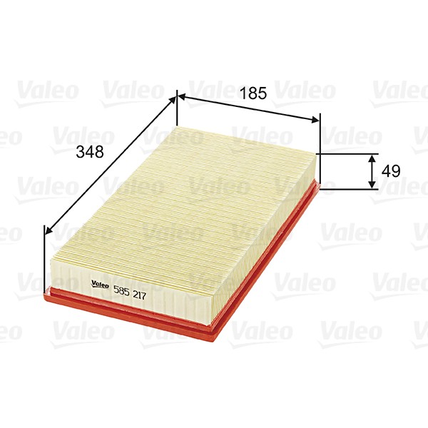 Слика на филтер за воздух VALEO 585217 за Volvo 850 (LS) 2.3 T5-R - 250 коњи бензин