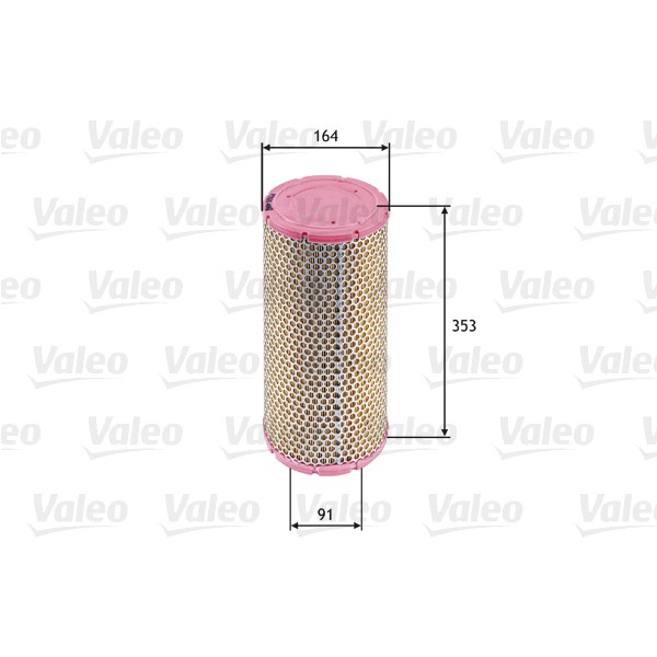 Слика на филтер за воздух VALEO 585624 за камион Iveco Daily 2 Bus Box 35 S 10 (ANJA41A1, ANJA42A2, ANJA42AB, ANJA43A, ANJAV1A...) - 95 коњи дизел