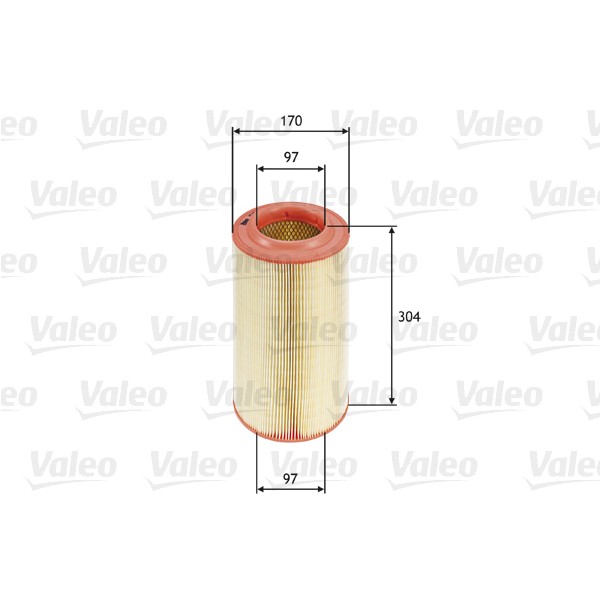 Слика на филтер за воздух VALEO 585694 за Fiat Ducato BOX 250 115 Multijet 2,0 D - 116 коњи дизел