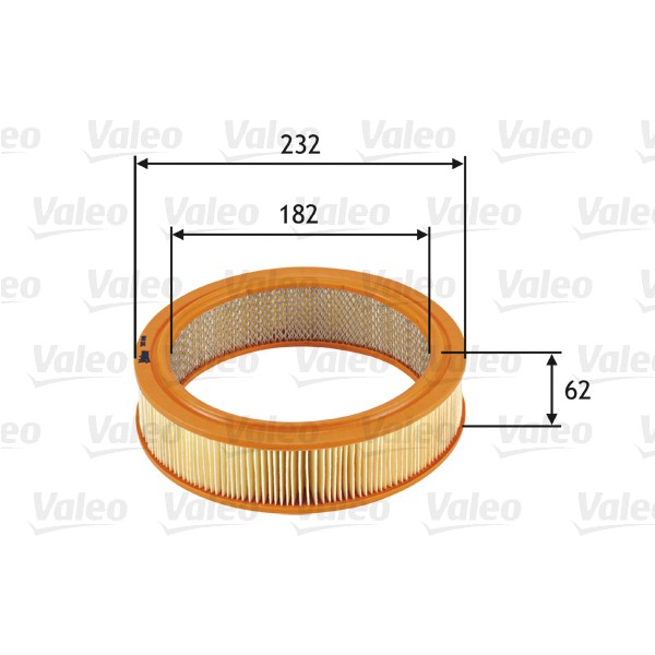 Слика на филтер за воздух VALEO 585696 за Lada Samara (2108,2109) 1300 - 65 коњи бензин