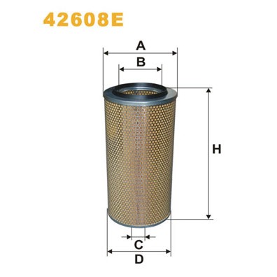 Слика на филтер за воздух WIX FILTERS 42608E за камион DAF F 2800 FAD 2825 DKV - 288 коњи дизел