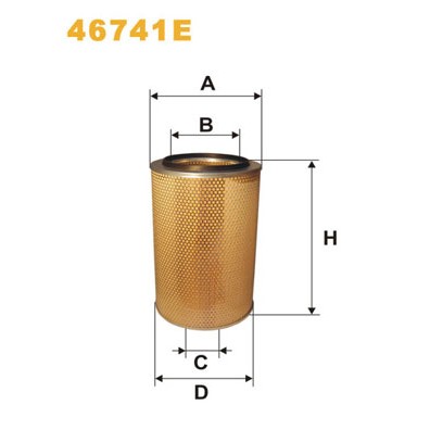 Слика на филтер за воздух WIX FILTERS 46741E за камион MAN F 90 26.302 DFS - 299 коњи дизел