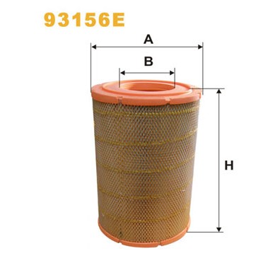 Слика на филтер за воздух WIX FILTERS 93156E за камион MAN M 2000 L 14.185 LK, LRK - 180 коњи дизел