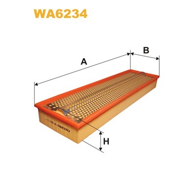 Слика на филтер за воздух WIX FILTERS WA6234 за Merdeces Vario Box 613 D, 614 D (668.351, 668.352, 668.353) - 136 коњи дизел