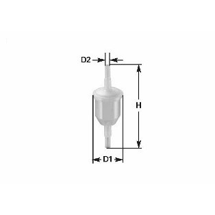 Слика на Филтер за гориво CLEAN FILTERS MBNA 006 за Fiat Cinquecento 170 0.7 i (170AD) - 30 коњи бензин
