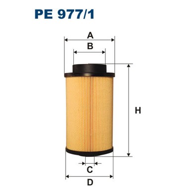 Слика на Филтер за гориво FILTRON PE 977/1 за камион MAN TGA 18.310, 18.320 FLLRS, FLLS, FLRS, FLS, FLS-TS - 310 коњи дизел