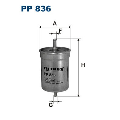 Слика на Филтер за гориво FILTRON PP 836 за VW Golf 2 (19E,1G1) 1.3 - 55 коњи бензин