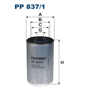 Слика на Филтер за гориво FILTRON PP 837/1 за камион MAN F 2000 33.423 DFS, DFRS - 420 коњи дизел