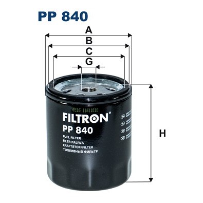 Слика на Филтер за гориво FILTRON PP 840