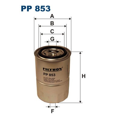 Слика на Филтер за гориво FILTRON PP 853 за Kia Pregio BOX (TB) 2.7 D - 82 коњи дизел