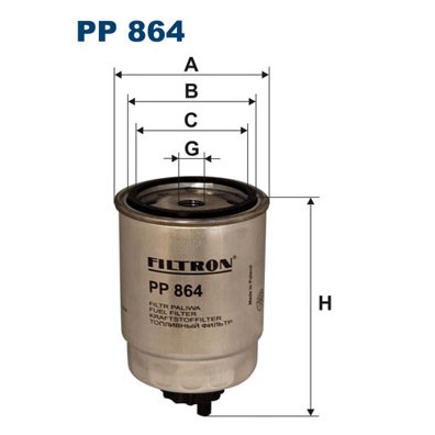 Слика на Филтер за гориво FILTRON PP 864 за Citroen Saxo S0,S1 1.5 D - 58 коњи дизел