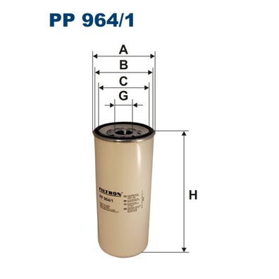 Слика на Филтер за гориво FILTRON PP 964/1 за камион Renault K Series 440P MEDIUM, 440P HEAVY - 439 коњи дизел