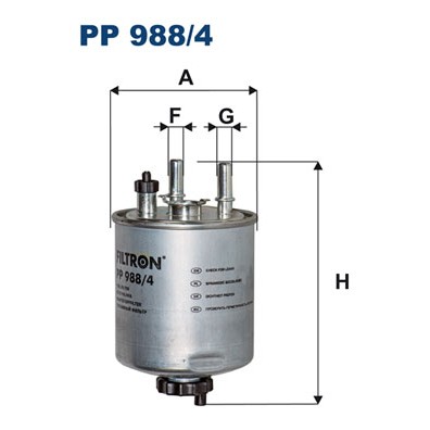 Слика на Филтер за гориво FILTRON PP 988/4 за Renault Laguna 3 Grandtour (KT0-1) 2.0 dCi (KT01, KT09, KT12, KT1S) - 150 коњи дизел