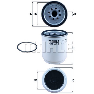 Слика на Филтер за гориво KNECHT KC 491D за камион Renault Magnum DXi 13 520.25 - 520 коњи дизел