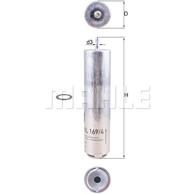 Слика на Филтер за гориво KNECHT KL 169/4D за BMW 1 E81, E87 118 d - 136 коњи дизел