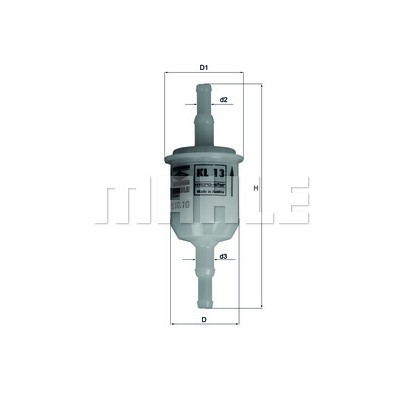 Слика на Филтер за гориво MAHLE KL 13 OF за Fiat Uno (146 A,E) 1983 1.5 Alcool - 72 коњи алкохол